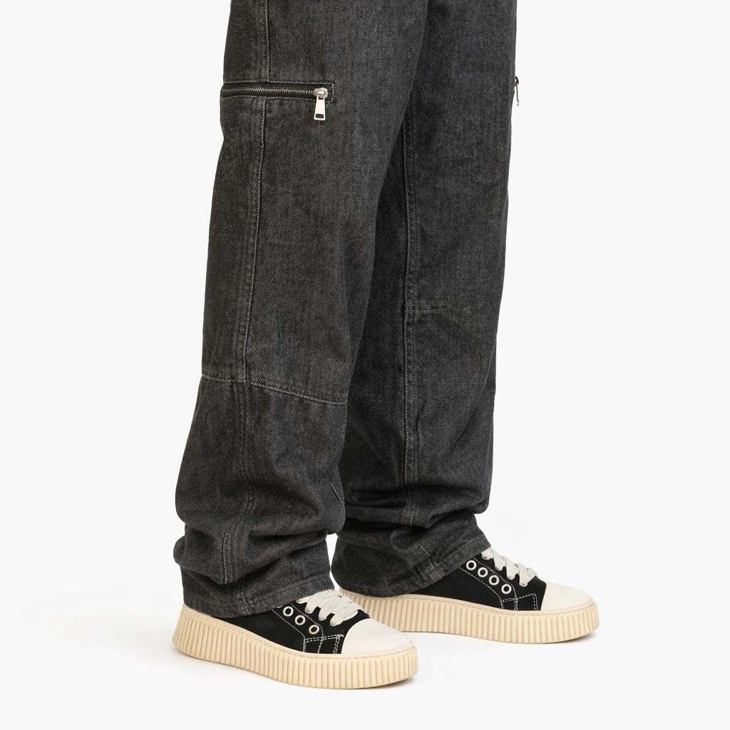 Jeans Baggy SYST Lavaggio 0 Nero con Zip Utility