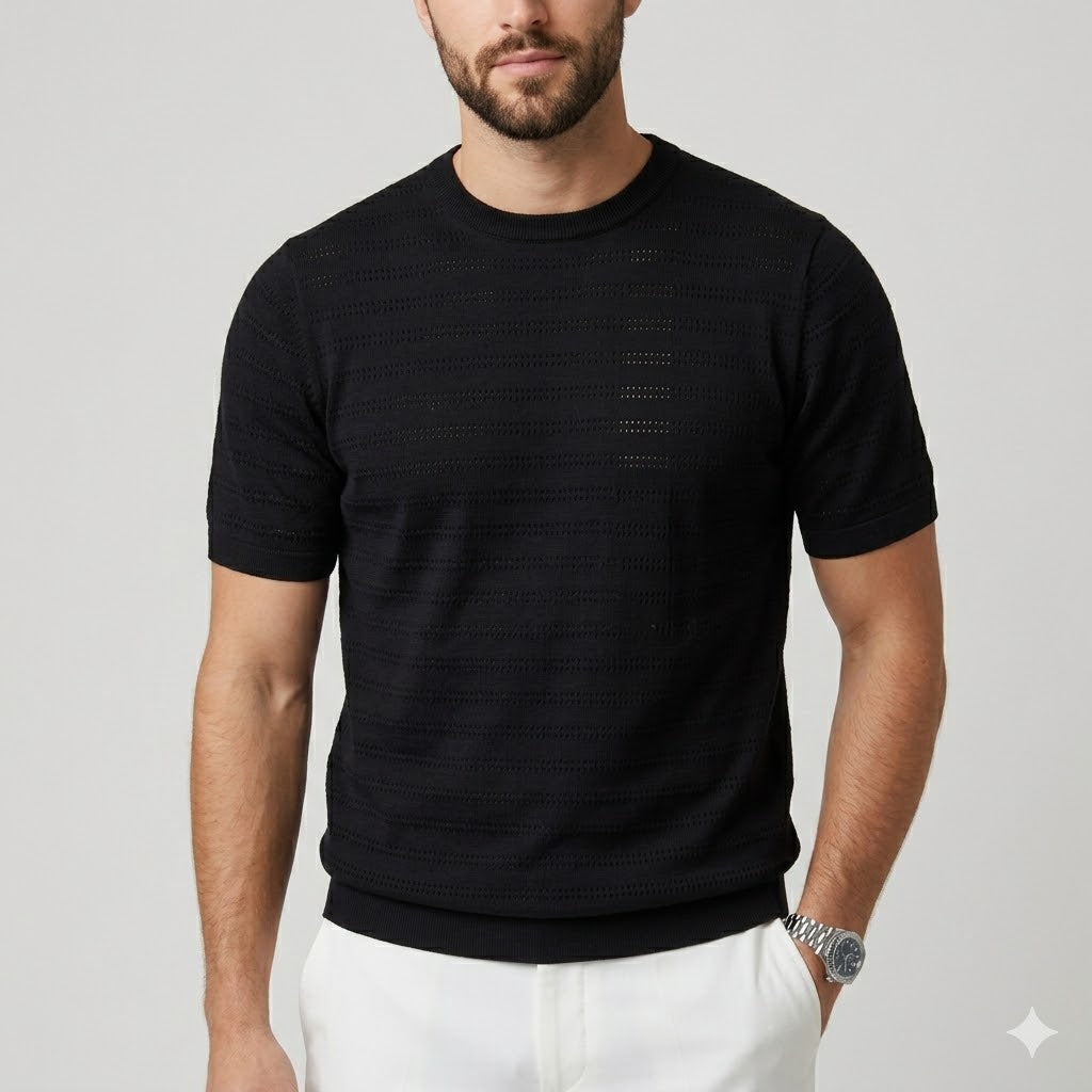 T-SHIRT SEINSE TRAFORATA IN FILO