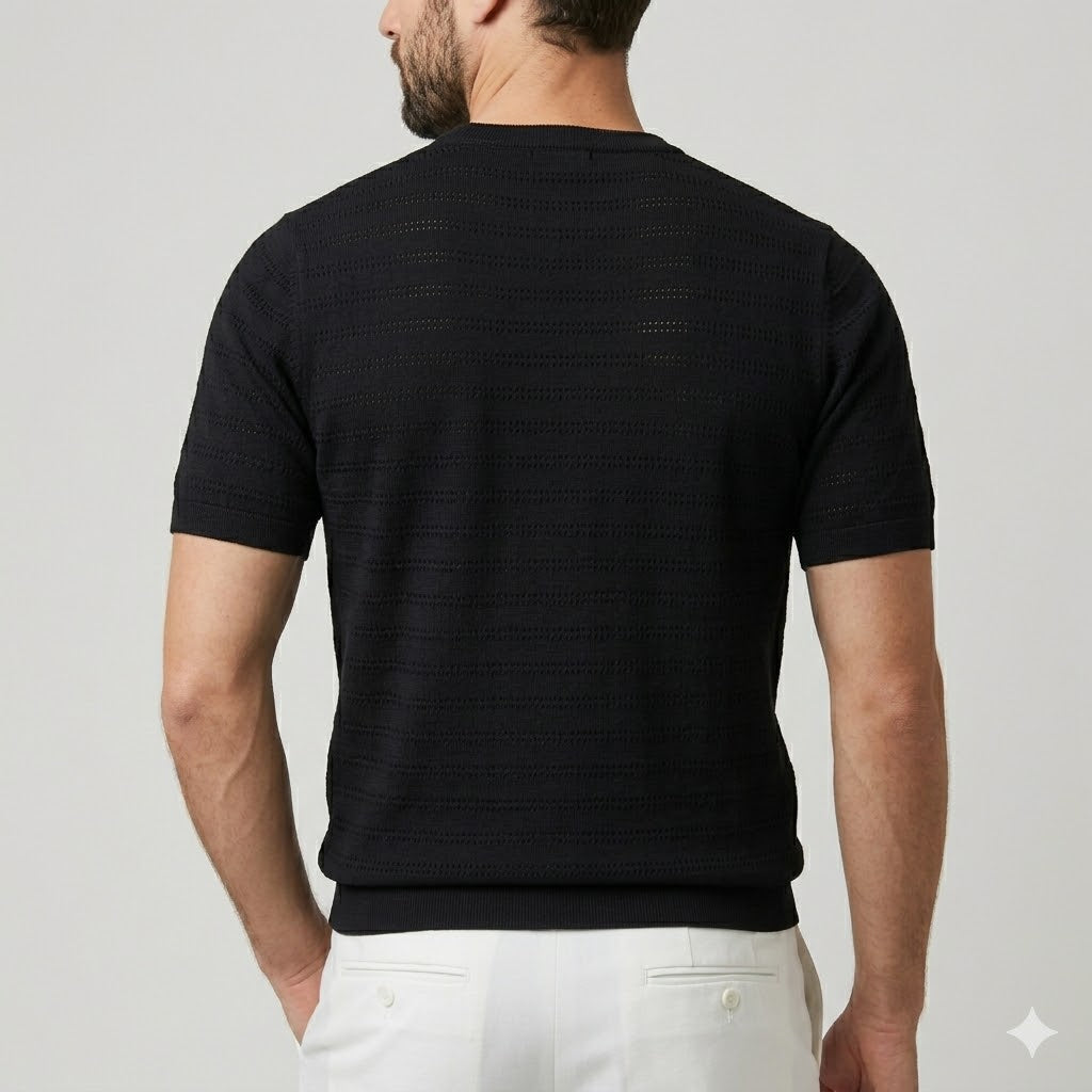 T-SHIRT SEINSE TRAFORATA IN FILO