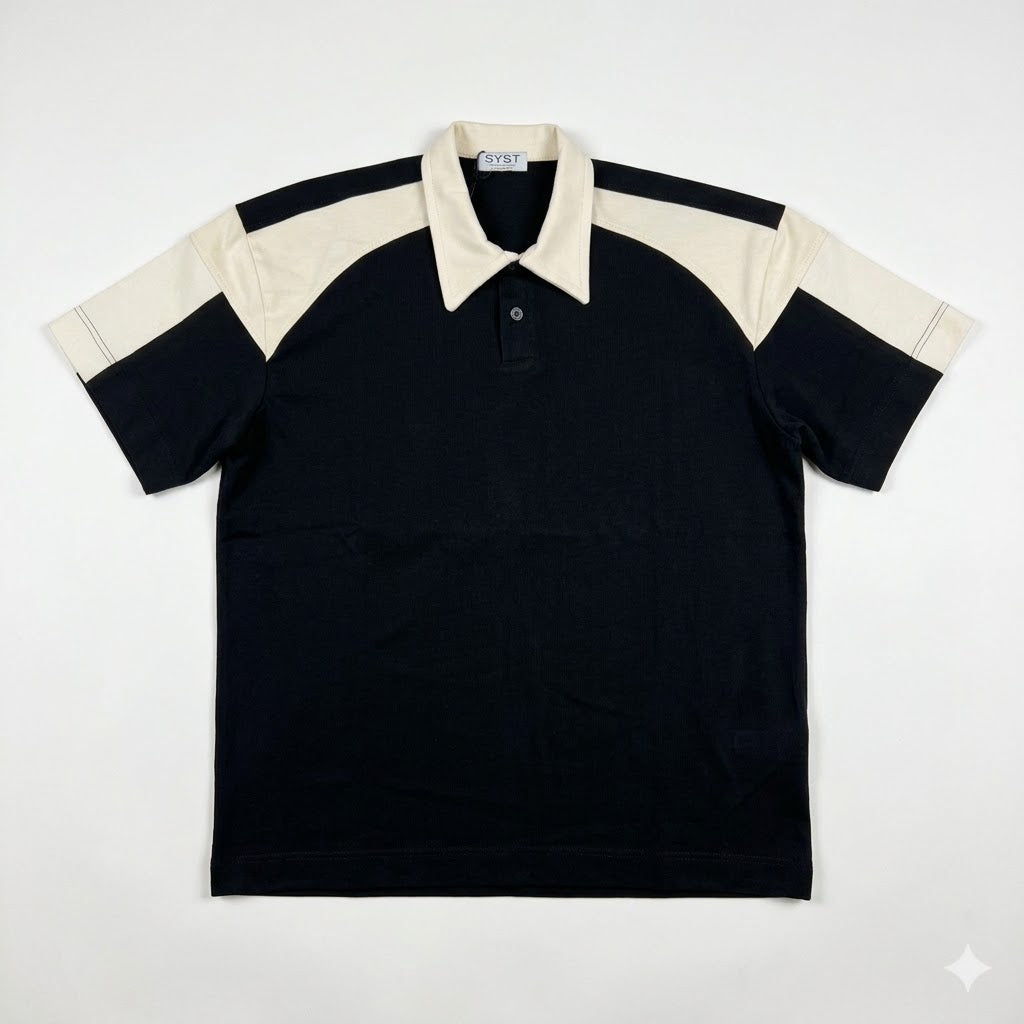 Polo SYST – Black & Cream