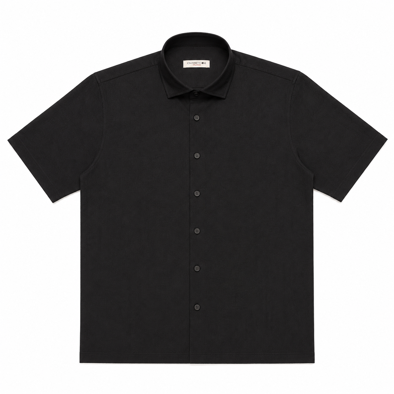 Camicia CLEA Jon Ferretto Viscosa Fantasia NERA