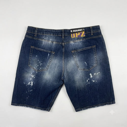Bermuda Denim Distressed "Paint Splatter" – DPZ