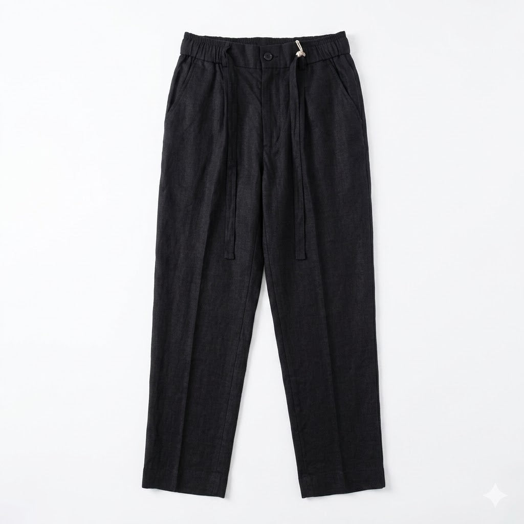 Pantalone Lino Ampio NERO