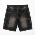 Bermuda Cargo Denim Sabbiato "Dark Fade" – SYST