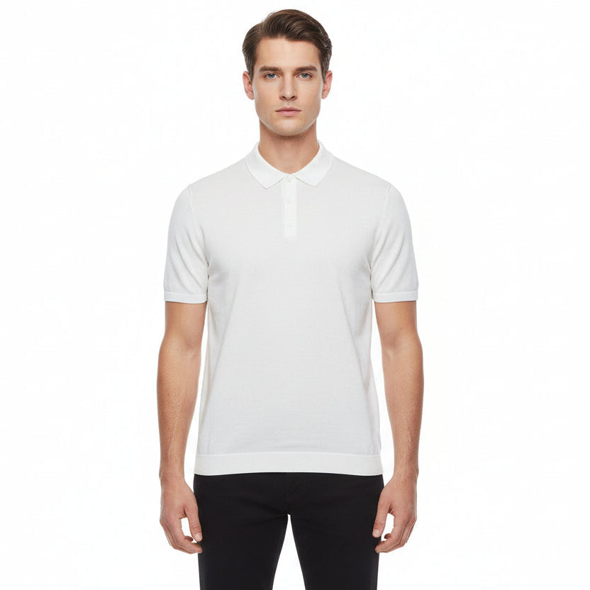 Polo SEINSE in FilO di Cotone Bianca