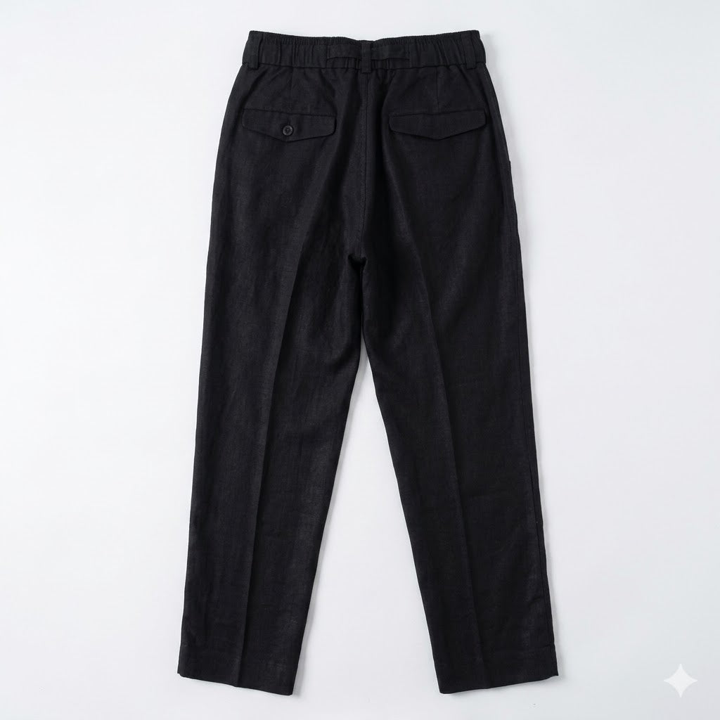 Pantalone Lino Ampio NERO