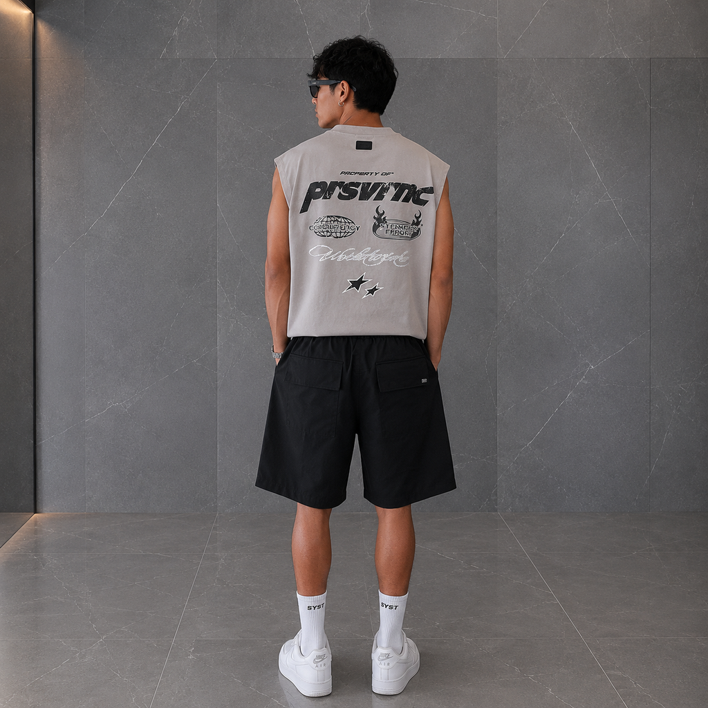 T-Shirt SYST Giromaniche Grigia