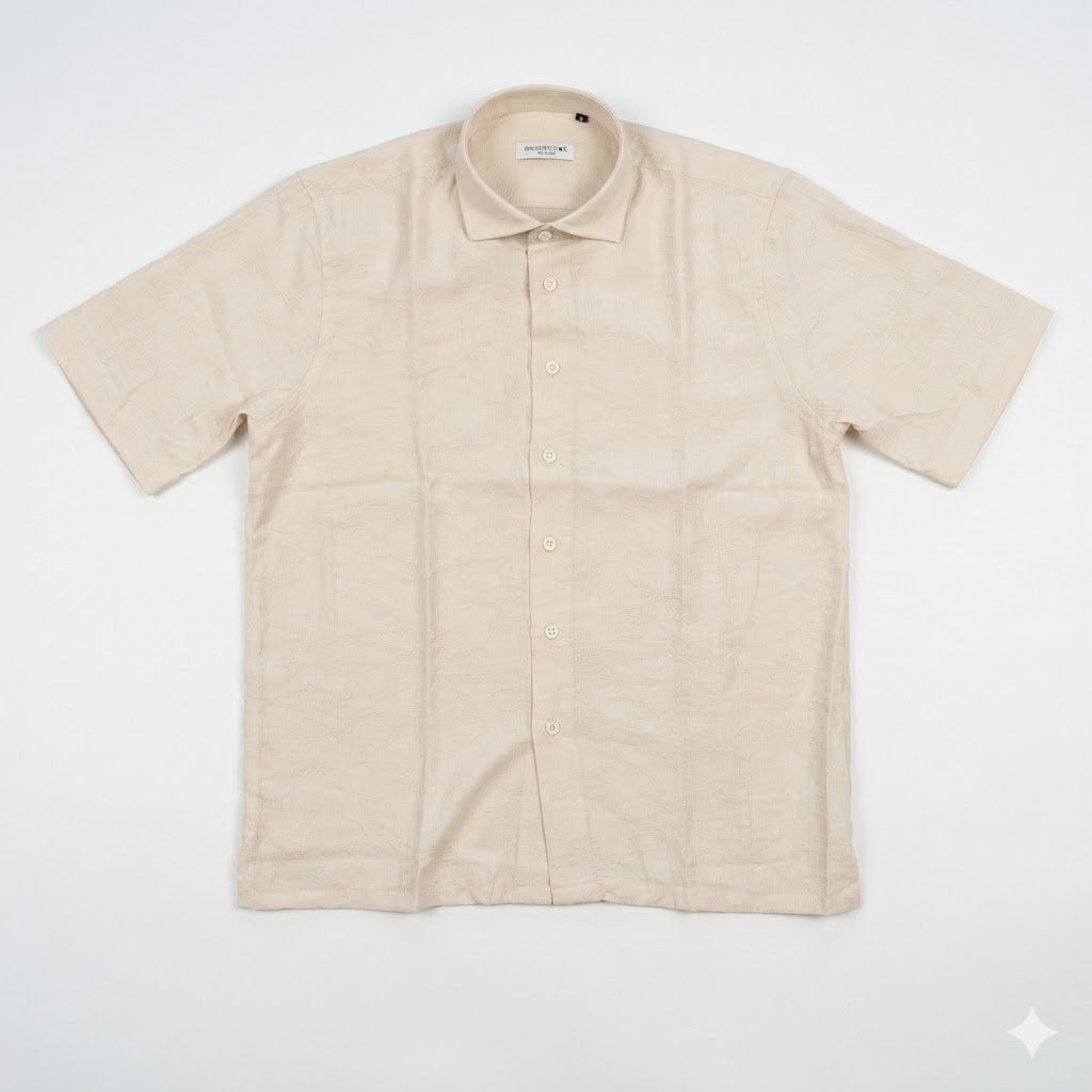 Camicia CLEA Jon Ferretto Viscosa Fantasia CREMA