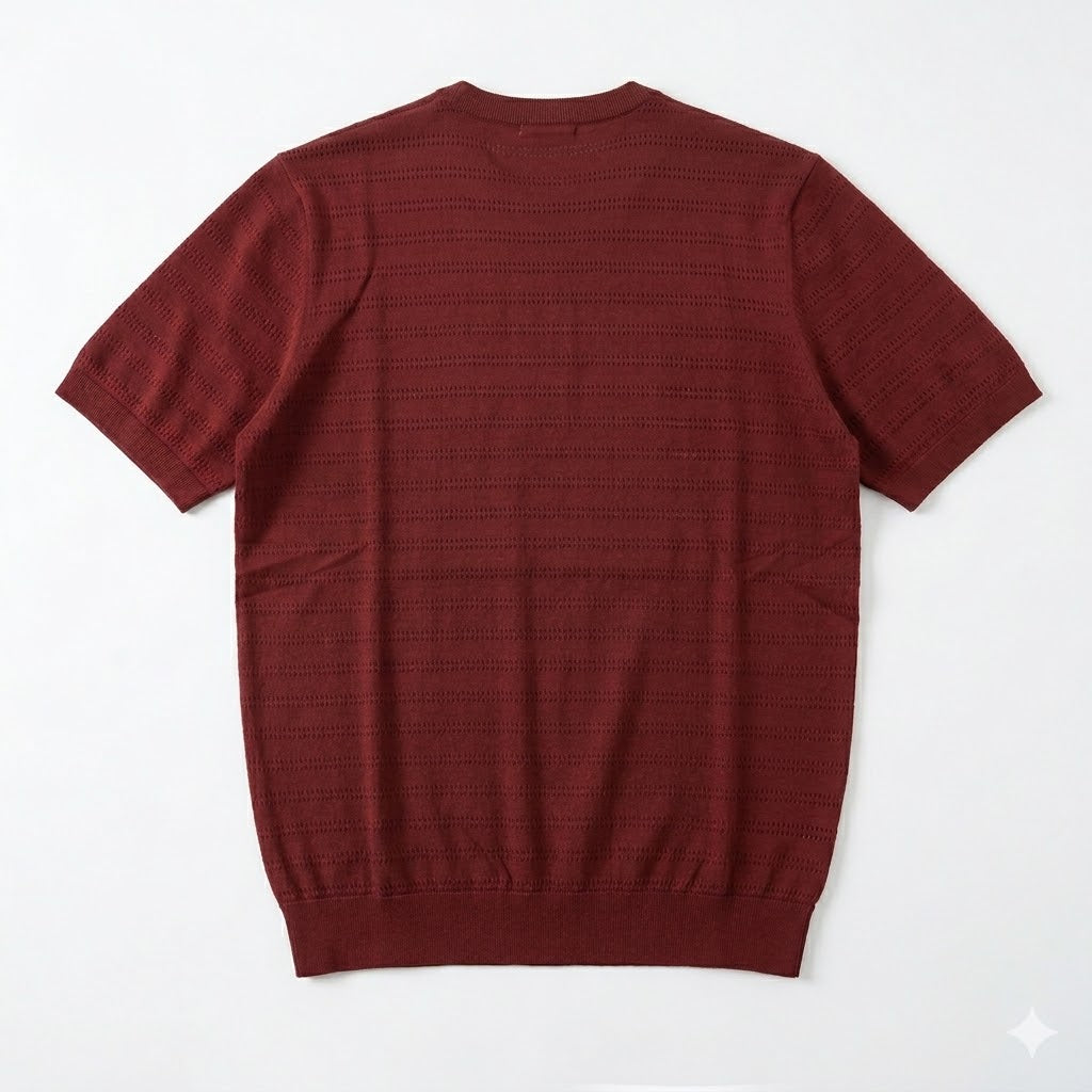 T-SHIRT SEINSE TRAFORATA IN FILO