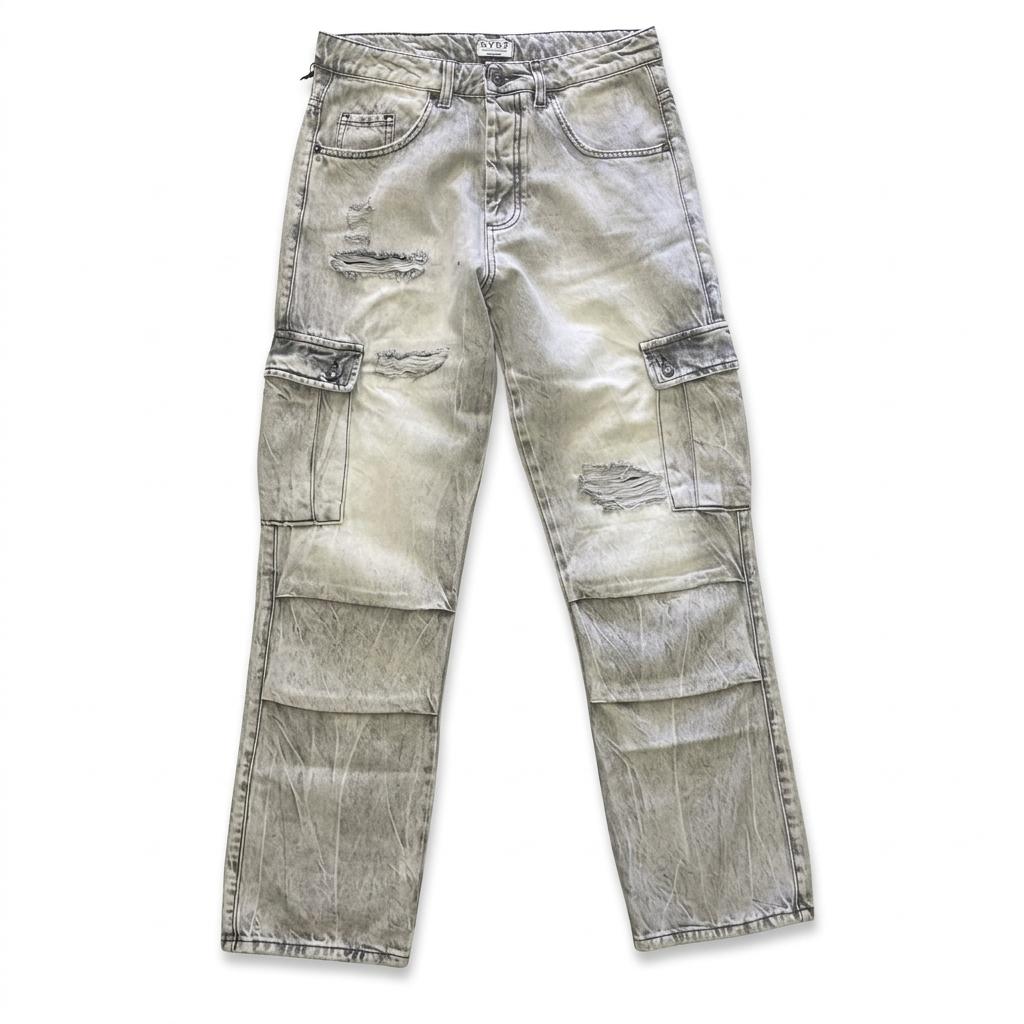 Jeans Baggy  Cargo SYST Acid Wash