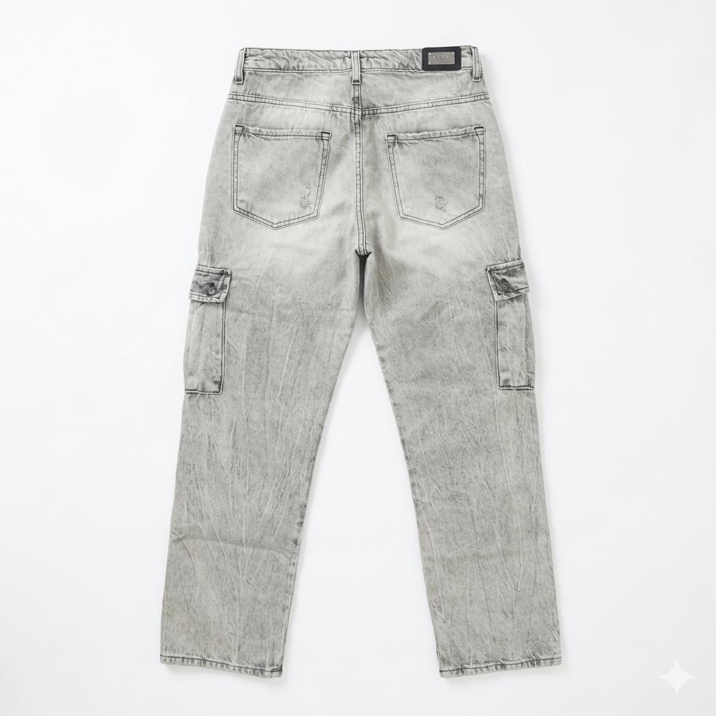 Jeans Baggy  Cargo SYST Acid Wash
