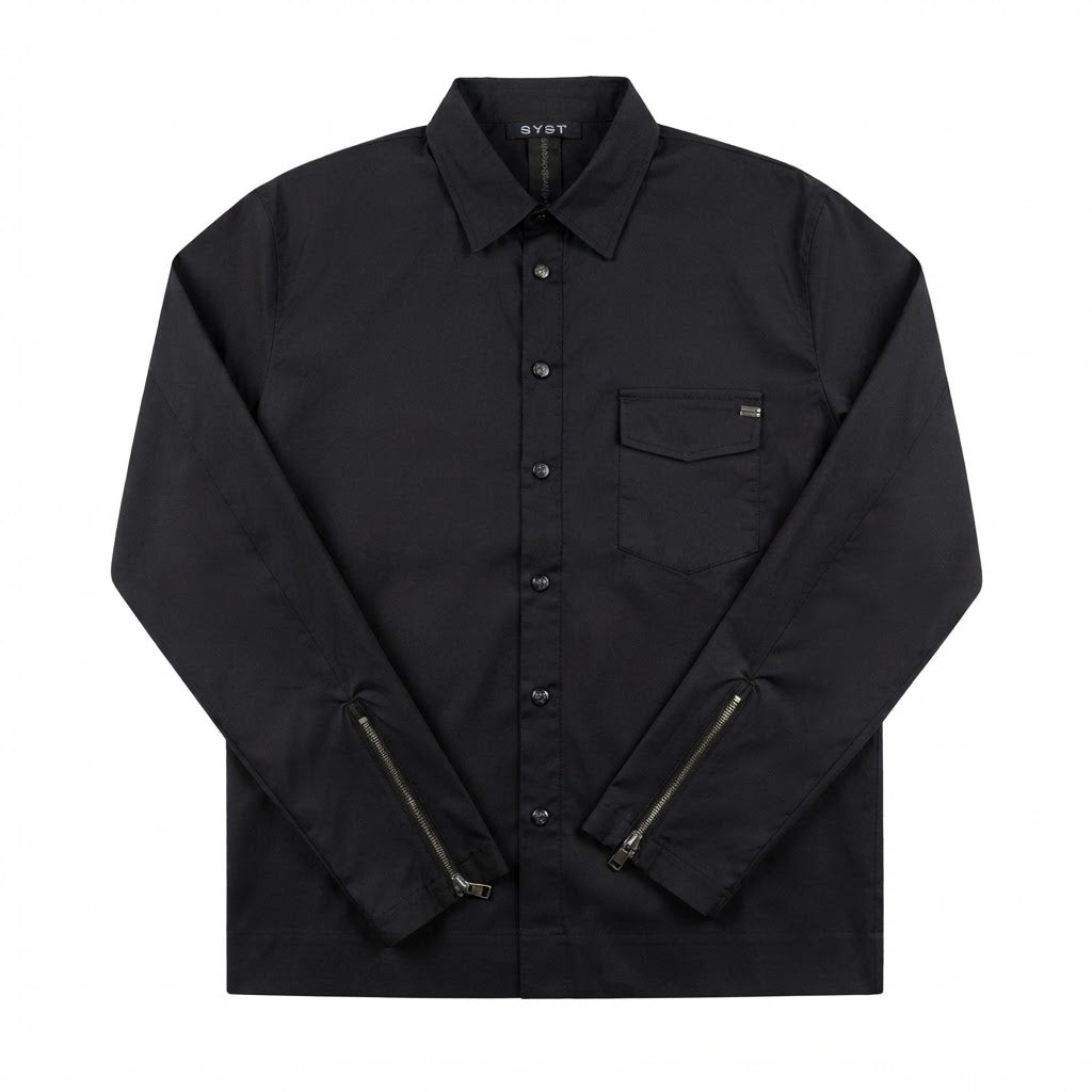 Overshirt in Cotone Stretch  con Zip Posteriore SYST